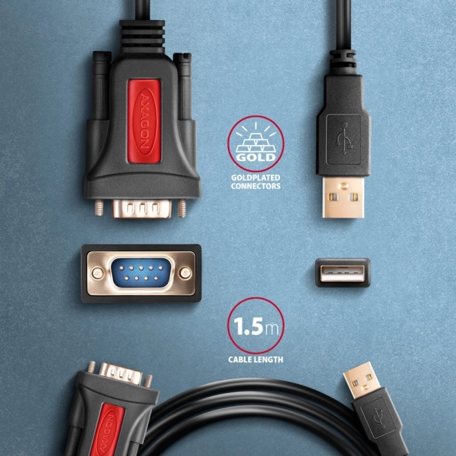 USB 2.0 na RS-232 adaptér 1,5 m kabel s čipem Prolific
