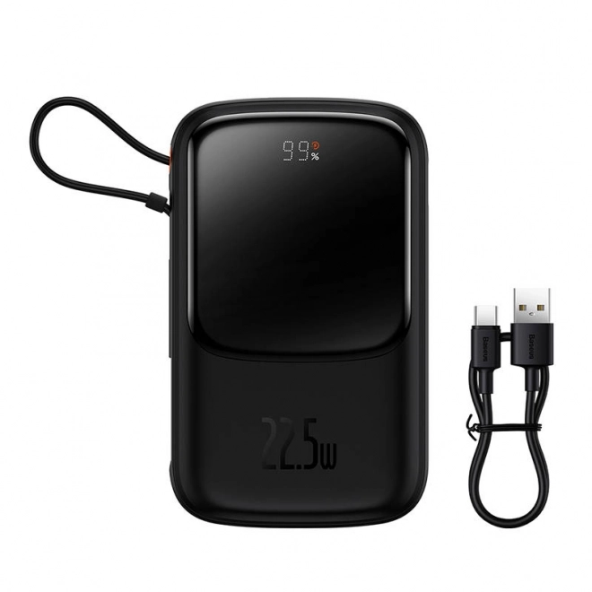 Powerbanka Baseus Qpow Pro s USB-C kabelem černá