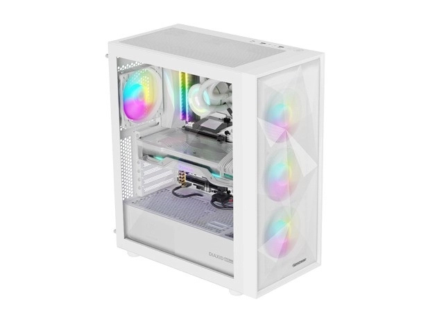 Genesis Diaxid 605 ARGB MIDI TOWER kryt USB-C Bílá