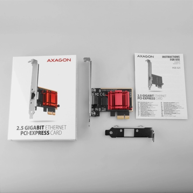 Axagon PCIe síťová karta 2.5G Ethernet RJ‑45 Realtek