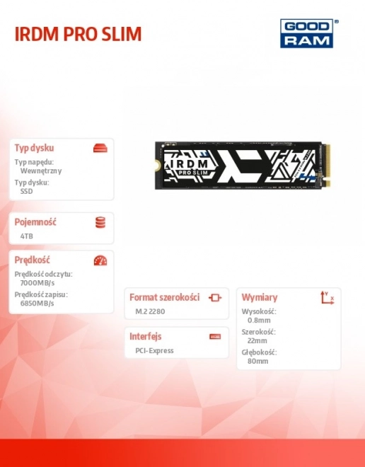 SSD disk IRDM Pro Slim 4TB M.2 NVMe 2280