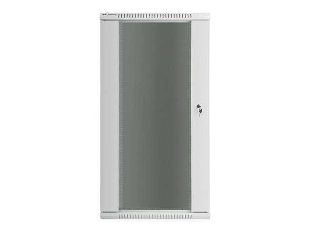 Nástěnná instalační skříň 19" 27U 600x600 mm se skleněnými dveřmi