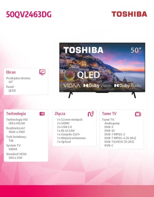 QLED televize 50 palců
