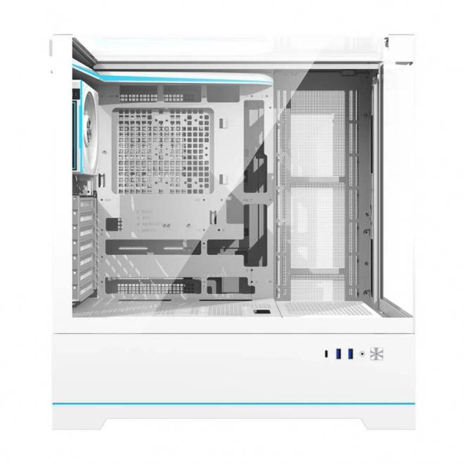 Počítačová skříň Darkflash DY450 PRO s ventilátorem (bílá)