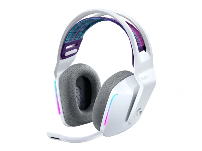 Bezdrátová herní sluchátka RGB G733 Lightspeed bílá