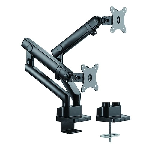 Dvojitý držák na monitory do 32" s pružinovým mechanismem