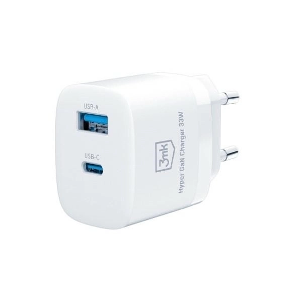 33W síťová nabíječka 1xUSB-C + 1xUSB-A GaN PD