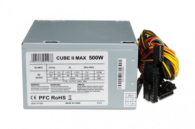Počítačový zdroj 500W Cube II s ventilátorem 12 cm