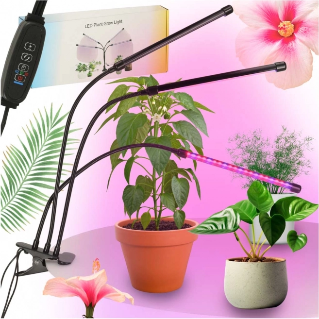 LED lampa pro pěstování rostlin s trojramenným panelem