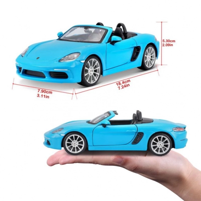Bburago 1:24 Porsche 718 Boxster Blue
