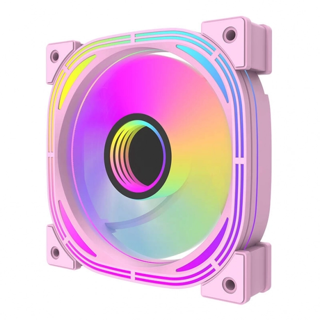 Sada počítačových ventilátorů Darkflash INF24 5v1 ARGB (růžová)