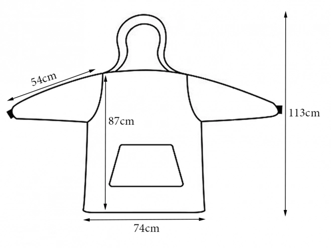 Hřejivá oversize deka-mikina šedá