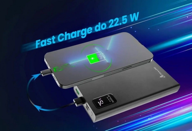 Power bank Extralink 10000 mAh rychlé nabíjení USB-C černý