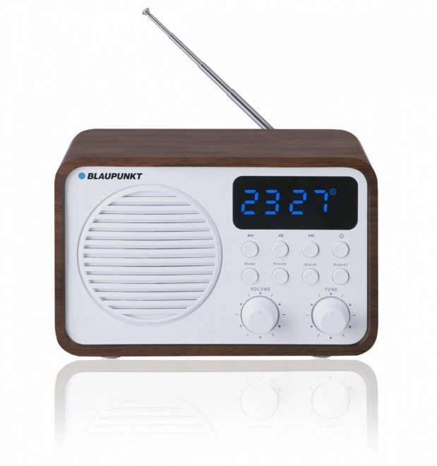 Přenosné rádio FM PLL Bluetooth SD/USB/AUX/Clock/Alarm s baterií