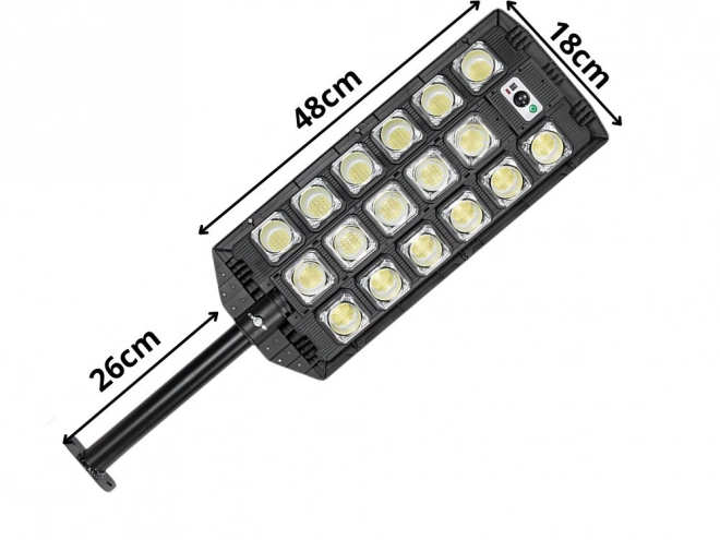 Solární LED pouliční lampa s dálkovým ovládáním