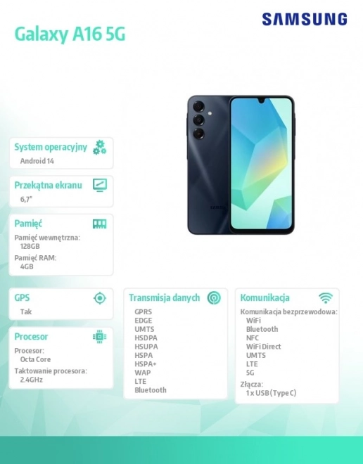 Smartphone Samsung Galaxy A16 5G černý