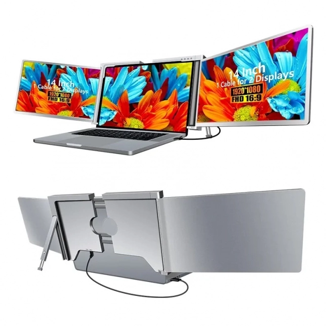 Přenosný monitor pro notebook Smart Life s dvojitým displejem