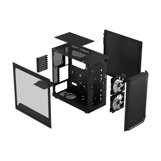 Case Focus 2 RGB Black TG Clear Tint