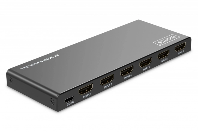 Přepínač HDMI 8K s 5 vstupy a dálkovým ovládáním