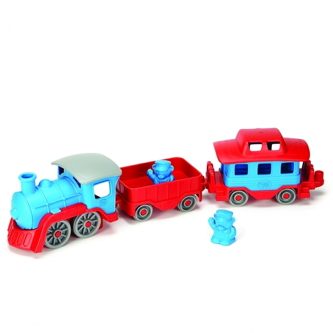 Green Toys modrý vlak z recyklovaného plastu