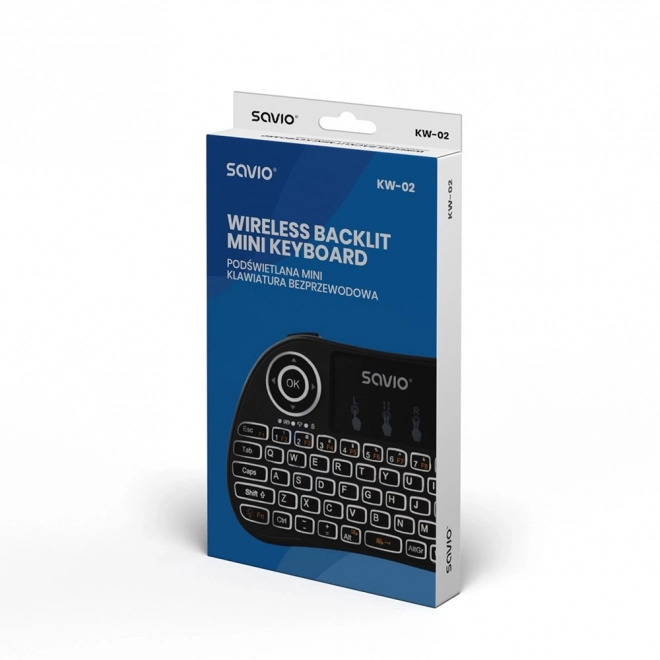 Podsvícená bezdrátová klávesnice TV Box, Smart TV, konzole, PC, KW-02