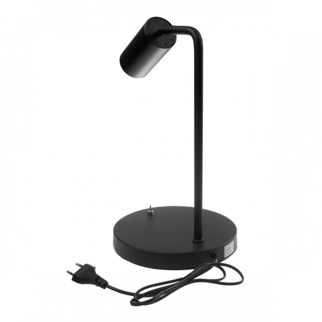 Stolní lampa Maclean s vypínačem, černá, kulatá