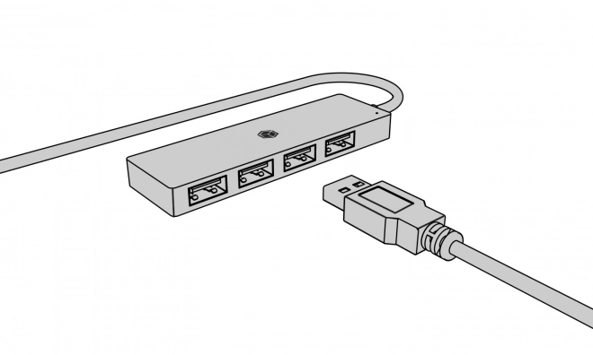 Rozbočovač s 4 porty USB Typ-A s konektorem Typ-C/A