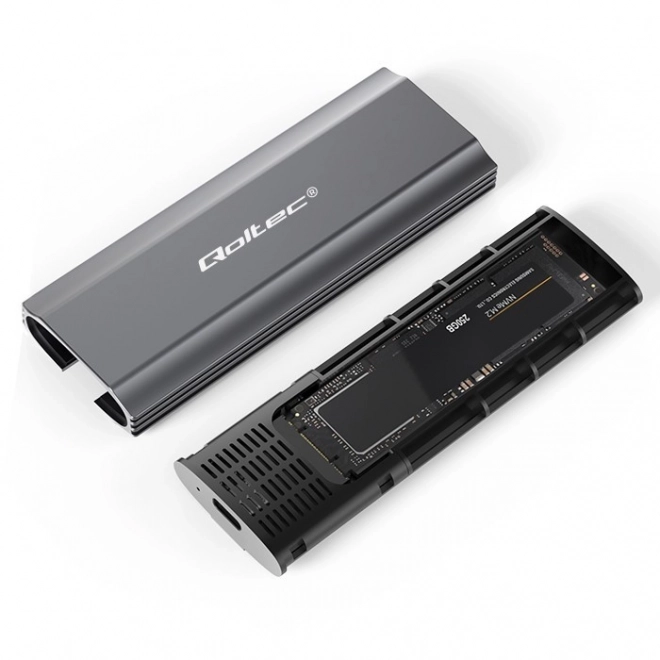 Obal na disk Qoltec pro M.2 SSD SATA NVMe USB-C 2TB