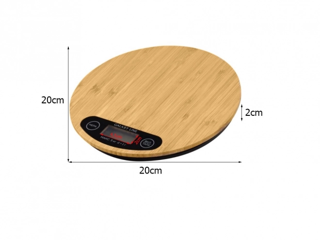 Bambusová digitální kuchyňská váha do 5 kg