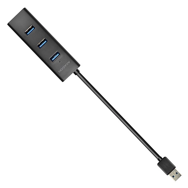HUE-S2B 4-portový nabíjecí rozbočovač USB 3.2 Gen 1, 30cm kabel, přídavné napájení microUSB