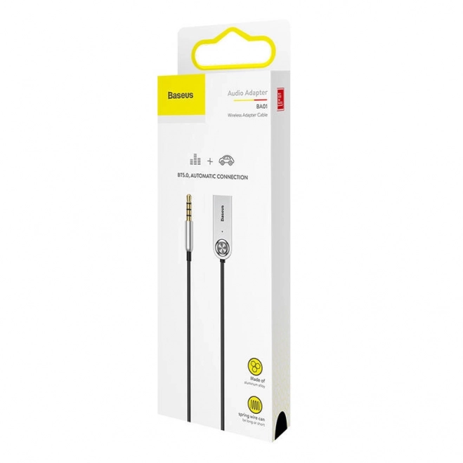 Bluetooth 5.0 USB/AUX zvukový adaptér Baseus – černý