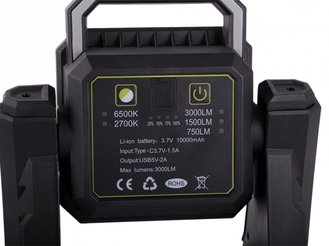 Teleskopický LED reflektor dobíjecí 3000 lm