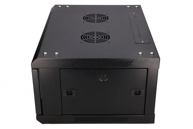 Závěsný rack Extralink 4U 600x450 černý se skleněnými dveřmi