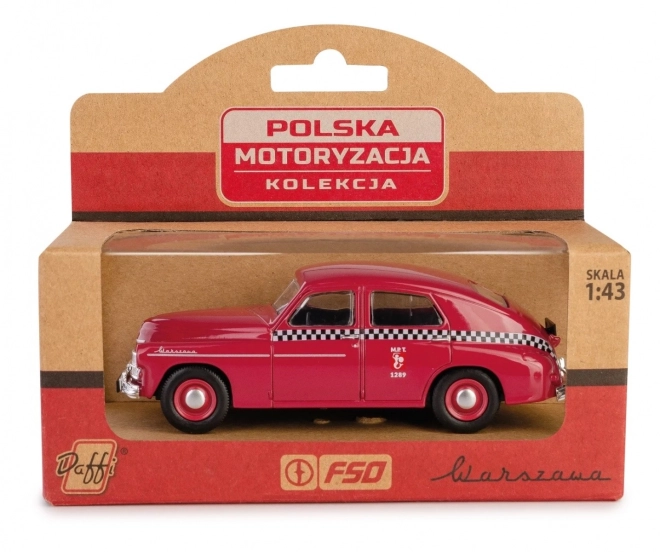 Polská lidová republika vozidlo Warsaw M20 taxi cherry