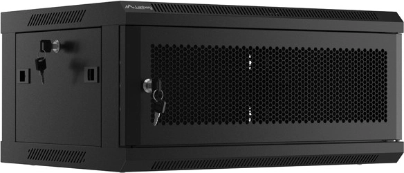 Nástěnná skříň 19 palců 4U 600x450 perforované dveře černá