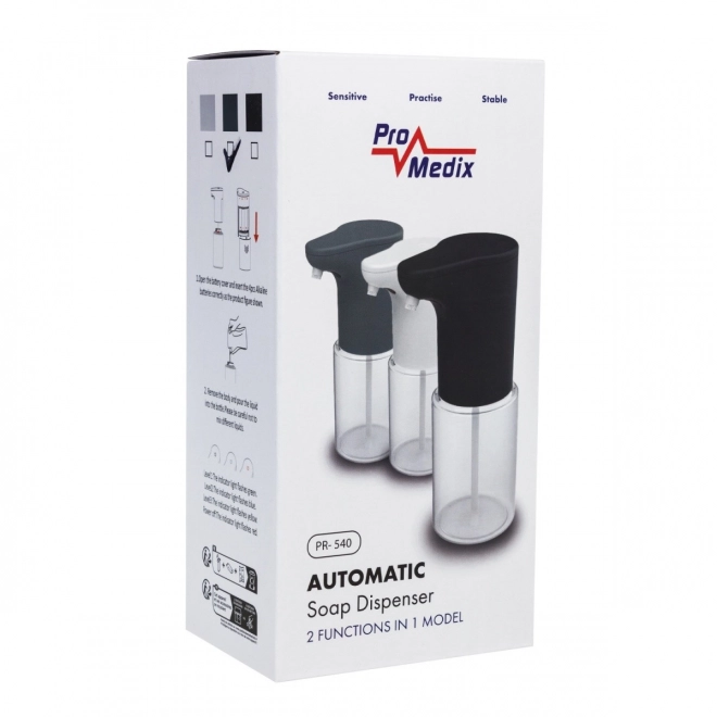 Bezdotykový dávkovač mýdla Promedix 300 ml šedý