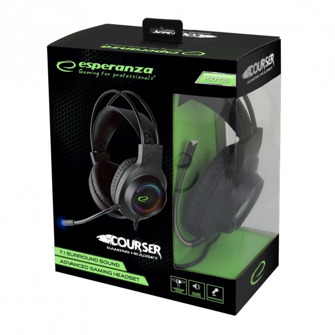 Sluchátka s mikrofonem Gaming 7.1 Courser