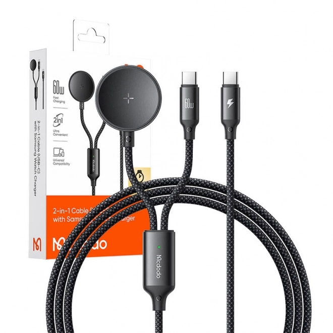 2v1 nabíjecí kabel USB-C a nabíječka pro hodinky Samsung