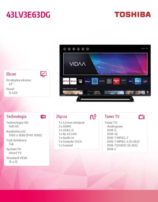 Televizor LED Toshiba 43 palců