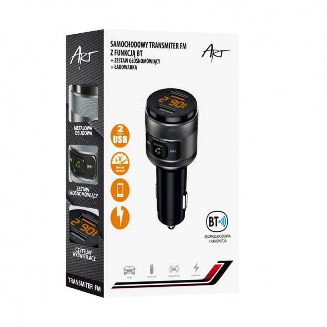FM MP3 transmitter do auta s funkcí BT, USB LCD FM-57 QC3.0