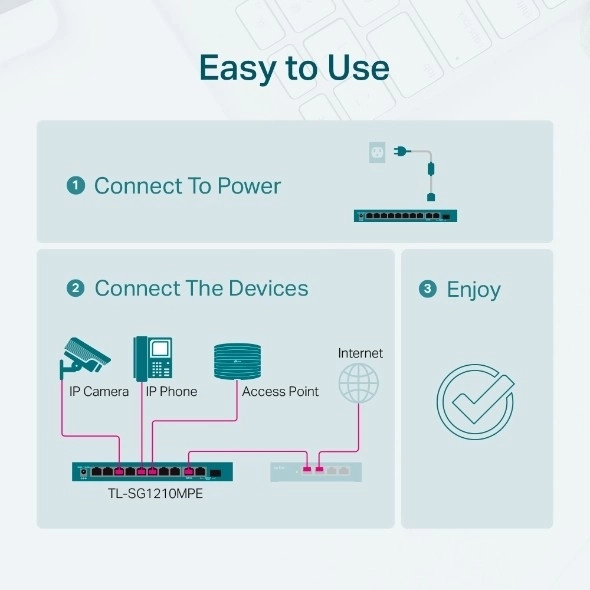 Přepínač SG1210MPE Smart 8GE PoE+ 1GE 1SFP