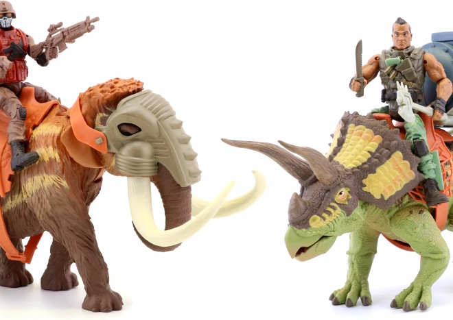 Primal Clash jezdec na dinosaurovi 25 cm – mamut nebo triceratops
