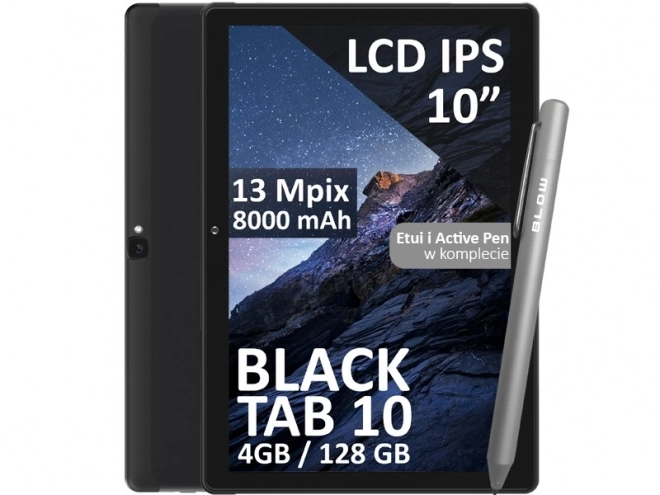 Tablet 10 palců 4GB/128GB 4G LTE černý