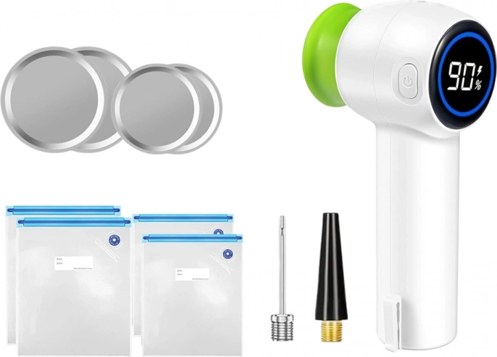 4v1: vakuování sáčků, uzavírání sklenic, nádoby i nafukování míčů