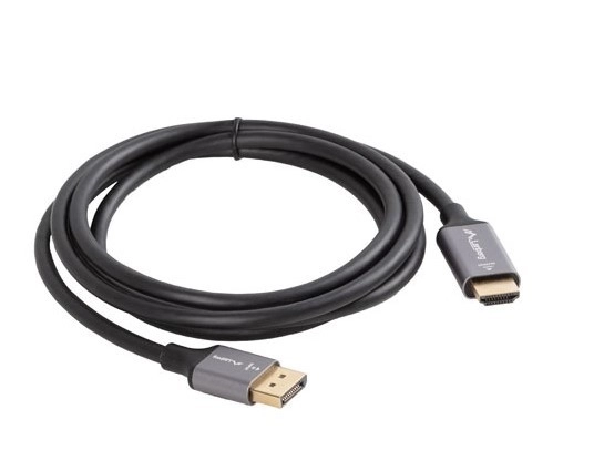 Kabel DisplayPort na HDMI 1,8m 4K černo-stříbrný