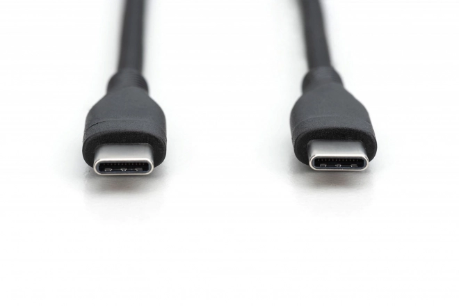 Silikonový napájecí kabel USB-C - USB-C, USB 2.0 60W, 1m, černý