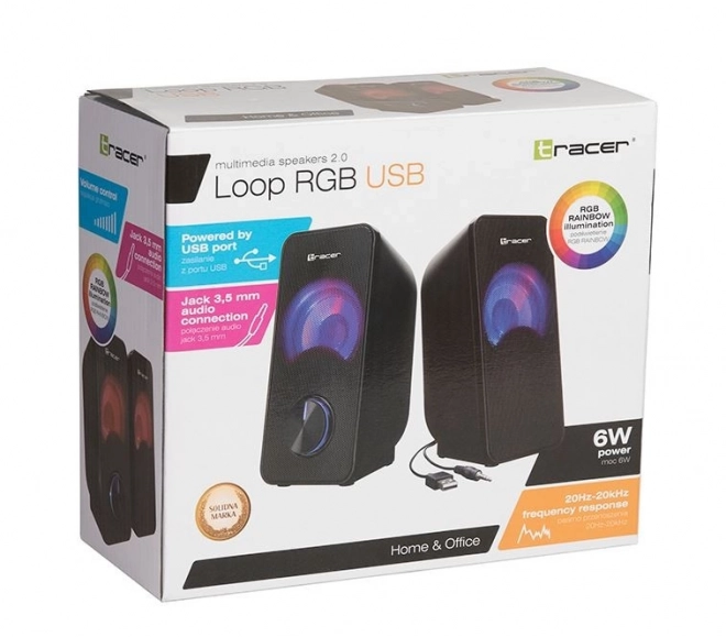 Reproduktory USB 2.0 Loop RGB