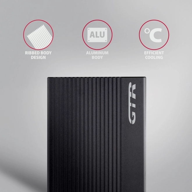 Hliníkové pouzdro pro externí disky USB3.2 Gen 2 - SATA 6G 2.5" SSD/HDD