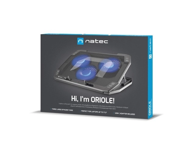 Chladicí podložka pro notebooky NATEC oriole 15,6–17,3