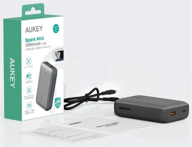 Mini powerbanka Aukey s kapacitou 20000mAh s rychlým nabíjením QC 3.0